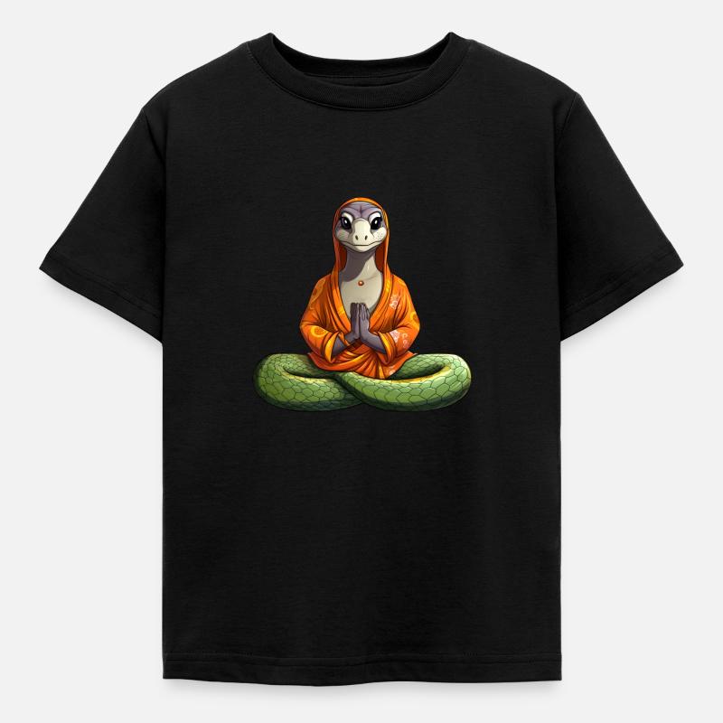 Yoga Python - T-shirt Enfant - noir