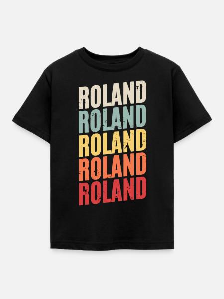 Roland Vorname - Kinder T-Shirt - Schwarz