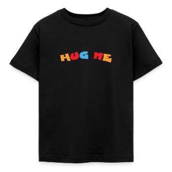 Hug me - Kids' T-Shirt - black - Front - AI Model Kid Female (0cm)