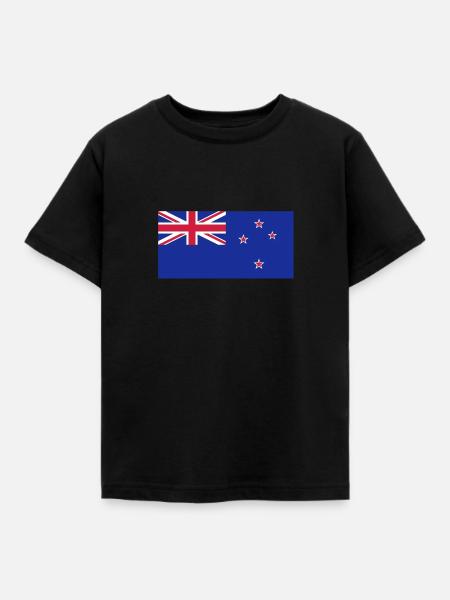 Neuseeland - Kinder T-Shirt - Schwarz