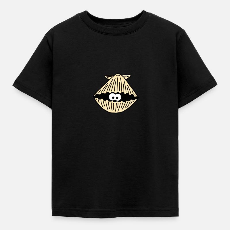 Shell / clam / shell - Kids' T-Shirt - black