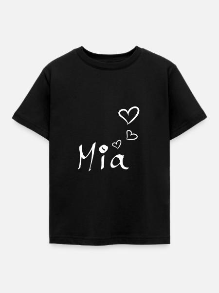 Mia liebt Dich - Kinder T-Shirt - Schwarz