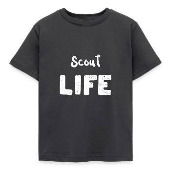 Scout Life - Camping - Kids' T-Shirt - dark grey - Front - AI Model Kid Female (0cm)