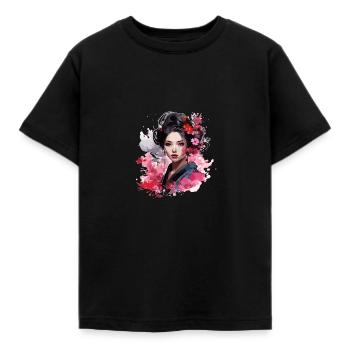 Conception de Geisha - T-shirt Enfant - noir - Devant - AI Model Kid Female (0cm)