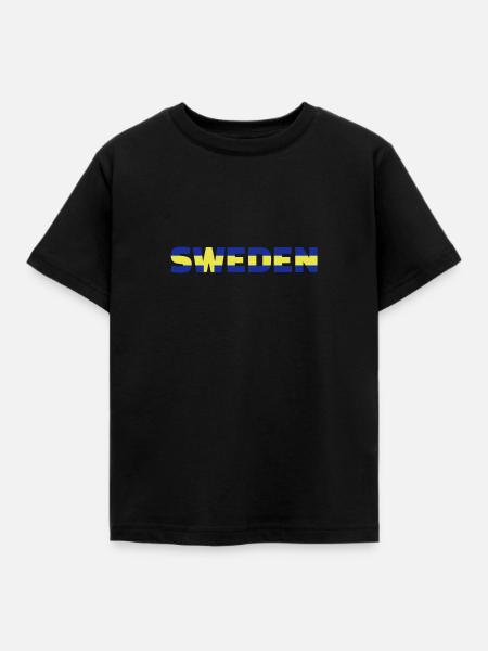 Schweden - Kinder T-Shirt - Schwarz