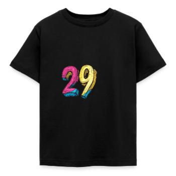 29 Zahl Comic - Kinder T-Shirt - Schwarz - Vorne - AI Model Kid Female (0cm)