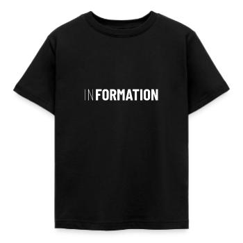 In-Formation Gesellschaft Sarkasmus Typografie - Kinder T-Shirt - Schwarz - Vorne - AI Model Kid Female (0cm)