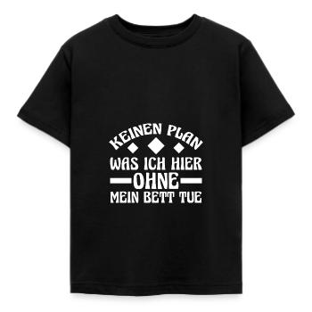 Lève-tard Shlafen paresseux - T-shirt Enfant - noir - Devant - AI Model Kid Female (0cm)