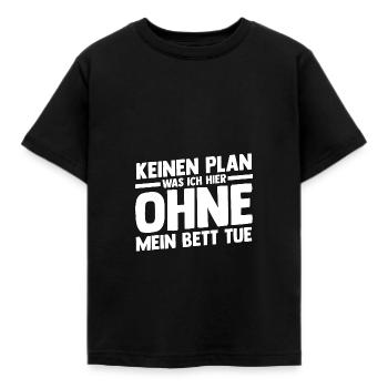 Lève-tard Shlafen paresseux - T-shirt Enfant - noir - Devant - AI Model Kid Female (0cm)