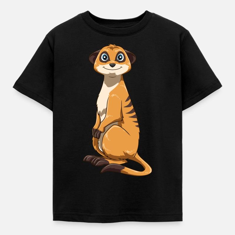 Erdmännchen für einen Erdmännchen Liebhaber - Kinder T-Shirt - Schwarz