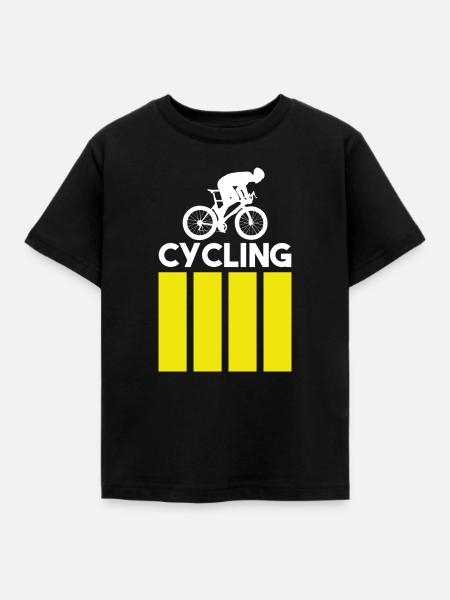 Cycling - Modern - Kinder T-Shirt - Schwarz