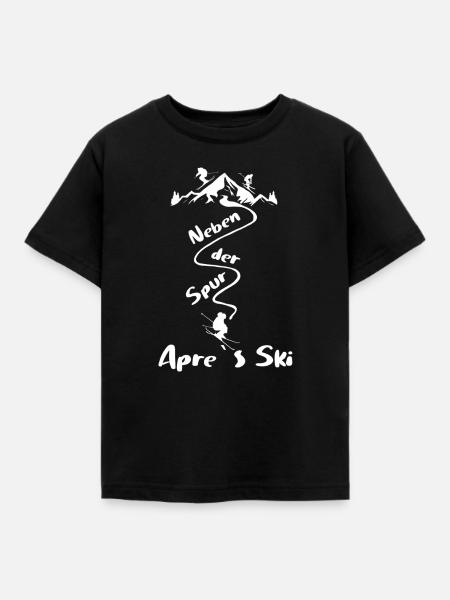 Skifahrer - Kinder T-Shirt - Schwarz