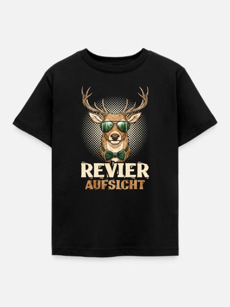 Revier Aufsicht - Kinder T-Shirt - Schwarz