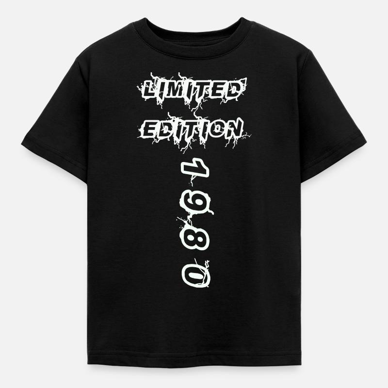 1980 - Kinder T-Shirt - Schwarz