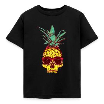 Ananas tête de mort - T-shirt Enfant - noir - Devant - AI Model Kid Female (0cm)