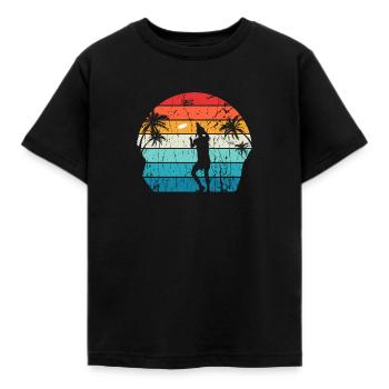Frisbee - Kinder T-Shirt - Schwarz - Vorne - AI Model Kid Female (0cm)