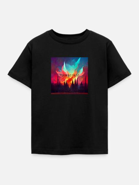 Flamboyant - Kinder T-Shirt - Schwarz