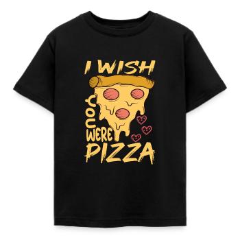 Käse Salami Pizza Fastfood Pizzastück - Kinder T-Shirt - Schwarz - Vorne - AI Model Kid Female (0cm)