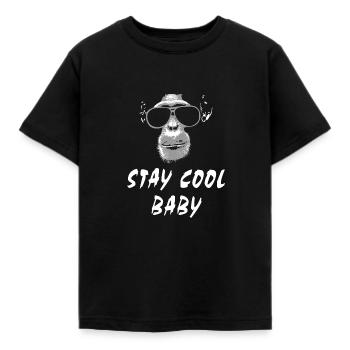 Schimpanse - Affe - Kinder T-Shirt - Schwarz - Vorne - AI Model Kid Female (0cm)