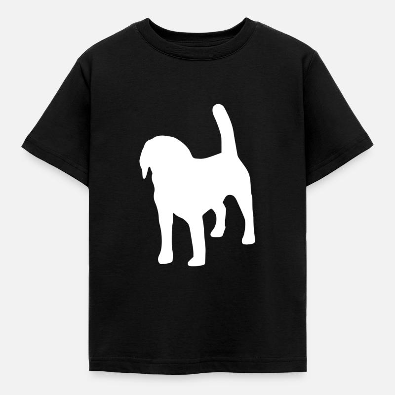 Beagle silhouette - Kids' T-Shirt - black
