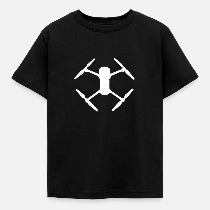 Drone white - Kids' T-Shirt - black