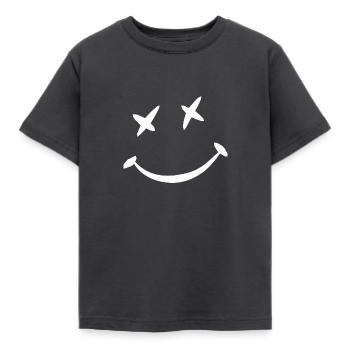 Smiling face - Kids' T-Shirt - dark grey - Front - AI Model Kid Female (0cm)