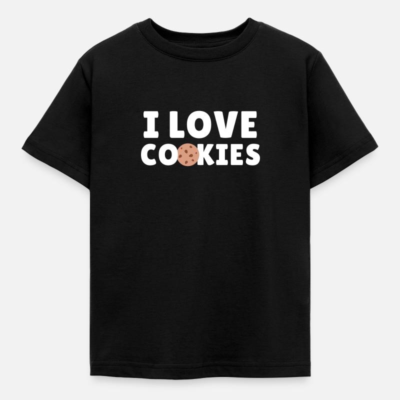 I love cookies - Kinder T-Shirt - Schwarz