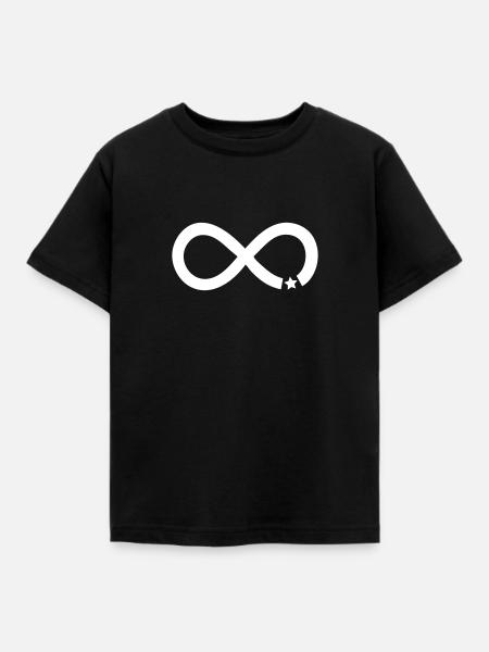 Unendlichkeit Sternchen - Kinder T-Shirt - Schwarz