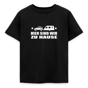 Camping - Kinder T-Shirt - Schwarz - Vorne - AI Model Kid Female (0cm)