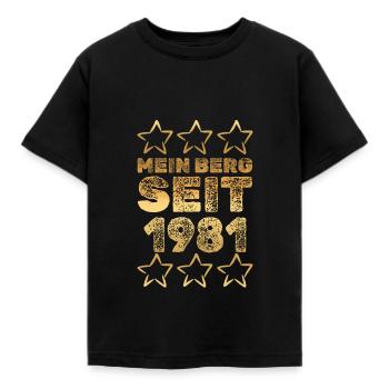 1981 - Kinder T-Shirt - Schwarz - Vorne - AI Model Kid Female (0cm)