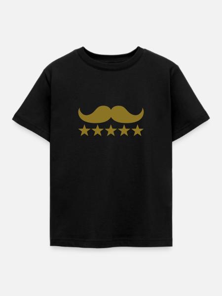 Moustache - Kinder T-Shirt - Schwarz