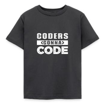 Programmier Witz - Kinder T-Shirt - Dunkelgrau - Vorne - AI Model Kid Female (0cm)