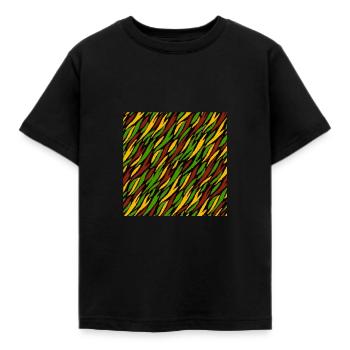Peau d'animal avec style de couleur africaine - T-shirt Enfant - noir - Devant - AI Model Kid Female (0cm)