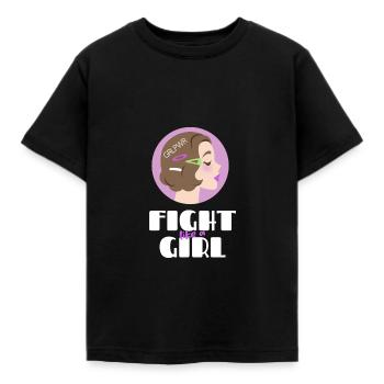 Girl Power - Kids' T-Shirt - black - Front - AI Model Kid Female (0cm)