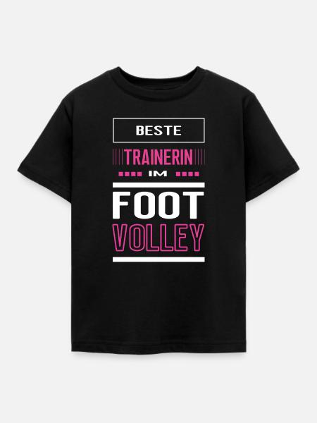 Beste Footvolley Trainerin Footvolleytrainerin - Kinder T-Shirt - Schwarz