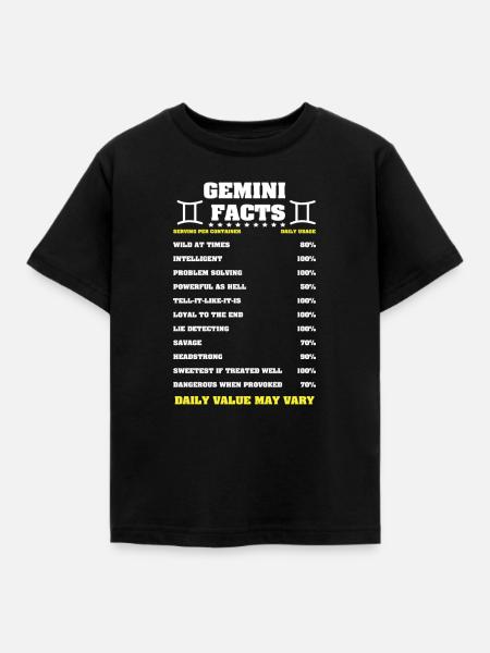 Sternzeichen Zwilling - Kinder T-Shirt - Schwarz