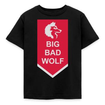 big bad wolf quote - Kids' T-Shirt - black - Front - AI Model Kid Female (0cm)