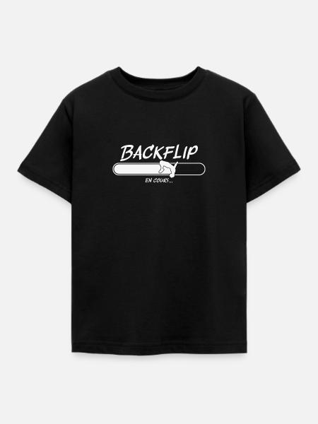 Backflip en cours cadeau parkour - Børne-T-shirt - sort