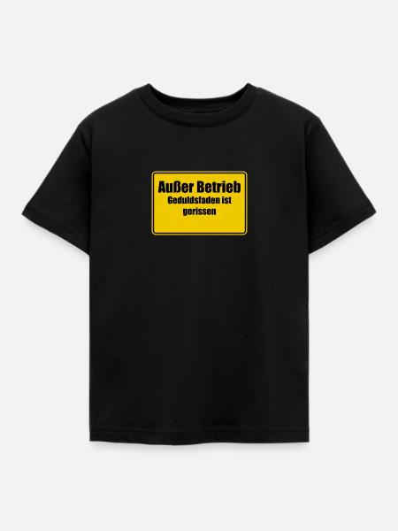 Außer Betrieb - Kinder T-Shirt - Schwarz
