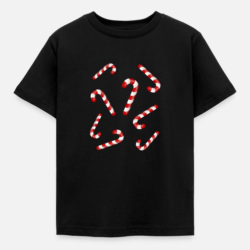 Candy canes Candy canes - Kids' T-Shirt - black