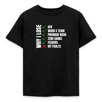 league of LOL - Kinder T-Shirt - Schwarz - Vorne - AI Model Kid Female (0cm)