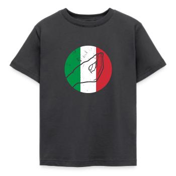 Italy Origin National colours Italian - Kids' T-Shirt - dark grey - Front - AI Model Kid Female (0cm)