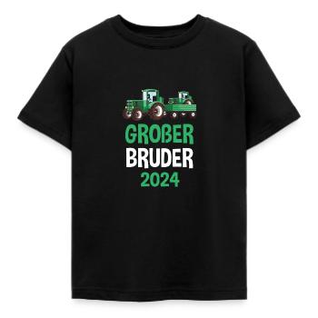 Großer Bruder 2024 Traktor Geschenk - Kinder T-Shirt - Schwarz - Vorne - AI Model Kid Female (0cm)