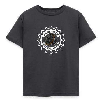 Toningenieur Subwoofer Sound Analog Musik - Kinder T-Shirt - Dunkelgrau - Vorne - AI Model Kid Female (0cm)