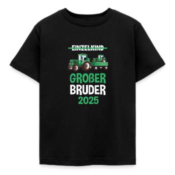 großer bruder 2025 traktor Geschenk - Kinder T-Shirt - Schwarz - Vorne - AI Model Kid Female (0cm)