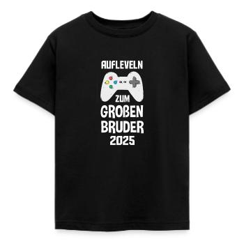 großer bruder 2025 gamer - Kinder T-Shirt - Schwarz - Vorne - AI Model Kid Female (0cm)