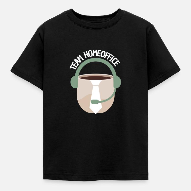 Team Home Office Sloth Home Work Gift Idea - Kids' T-Shirt - black
