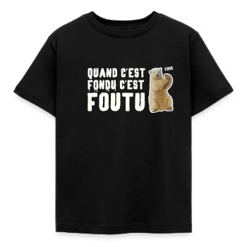 Réchauffement climatique ours climat - T-shirt Enfant - noir - Devant - AI Model Kid Female (0cm)