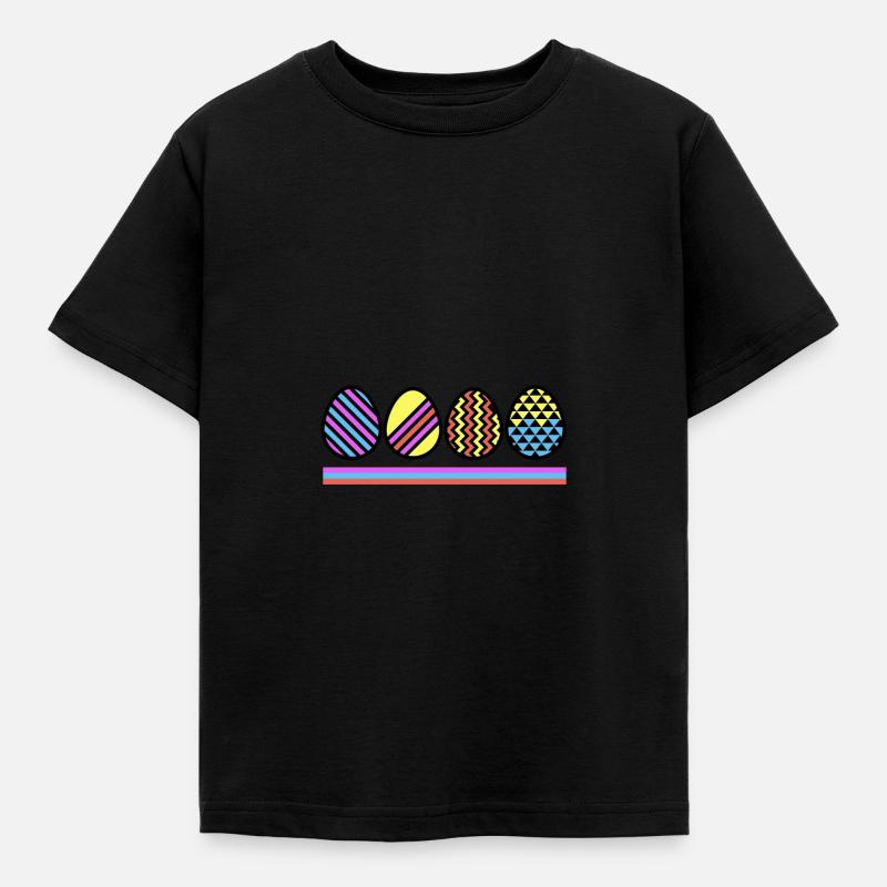 Easter Eggs - Oster Eier - Kinder T-Shirt - Schwarz