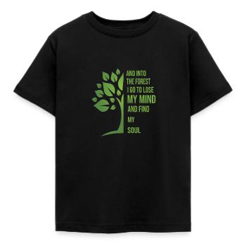 Et dans la forêt je vais perdre mon esprit - T-shirt Enfant - noir - Devant - AI Model Kid Female (0cm)
